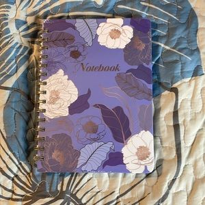 💜4/$16 Purple Floral Blank Notebook